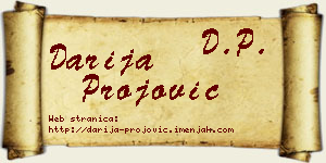 Darija Projović vizit kartica